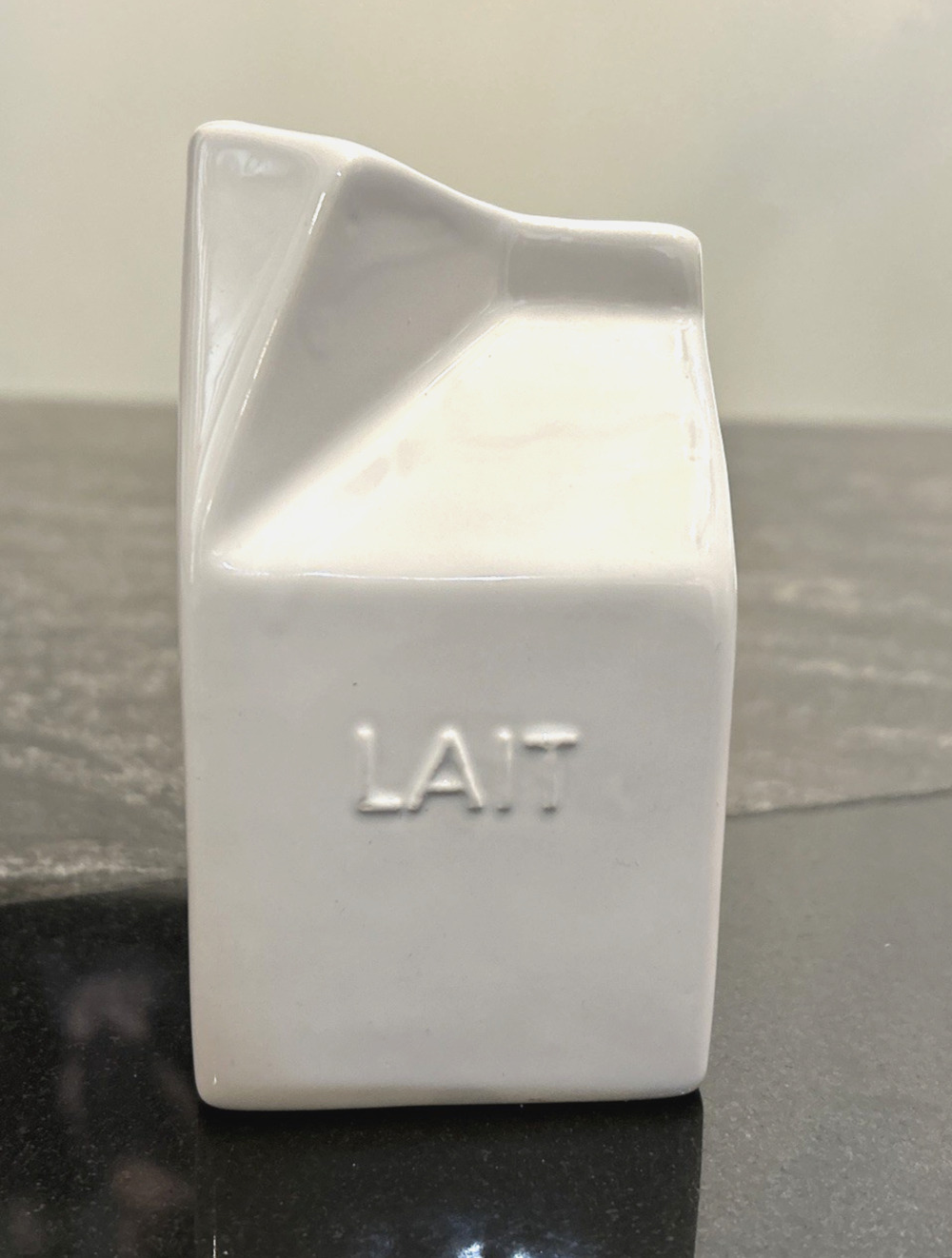Avon Small Lait Milk Carton Creamer Ceramic White